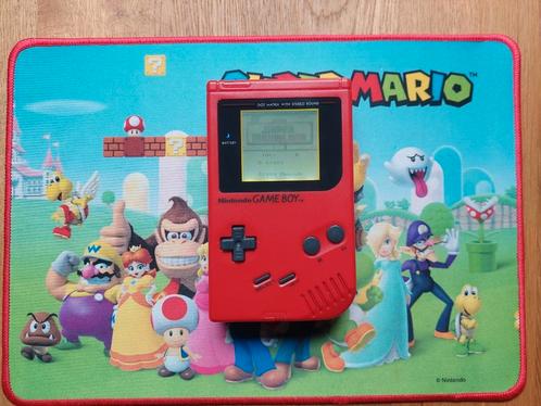 Gameboy Fat Radiant Red met backlight, Consoles de jeu & Jeux vidéo, Consoles de jeu | Nintendo Game Boy, Comme neuf, Game Boy Classic