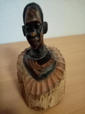 Afrikaans houten beeld man , handwerk Tanzania , 13cm / 7cm beschikbaar voor biedingen