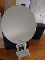 LNB Quad triple feed voor Astra 1, 2 en 3 met 80 CM schotel, Audio, Tv en Foto, Schotelantennes, Zo goed als nieuw, Ophalen