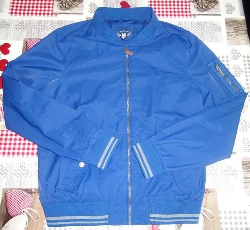 176 jas baseball jacket bomberjack blauw als nieuw zomerjas, Kinderen en Baby's, Kinderkleding | Maat 176, Zo goed als nieuw, Jongen