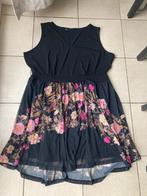 Nieuwe zwarte jurk met bloemen - Maat 52 / 54, Vêtements | Femmes, Grandes tailles, Enlèvement ou Envoi, Robe, Neuf