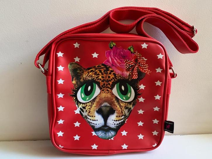 Schoudertas Squarebag tijger van De Kunstboer, Handtassen en Accessoires, Tassen | Schoudertassen, Nieuw, Overige merken, Rood