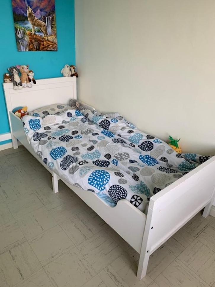 Kinderbed, Kinderen en Baby's, Kinderkamer | Bedden, Gebruikt, 180 cm of meer, 70 tot 85 cm, Lattenbodem, Matras, Ophalen