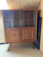 Vintage vitrinekast, Huis en Inrichting, Kasten | Vitrinekasten, Ophalen, 150 tot 200 cm, 150 tot 200 cm, 25 tot 50 cm