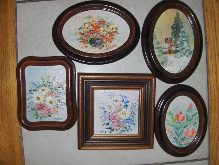 Peintures de Marie-louise L'hoest de + ou - 1995., Collections, Collections Autre, Neuf, Enlèvement ou Envoi