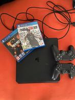 PS4 console zwart met 2 controllers, Games en Spelcomputers, Spelcomputers | Sony PlayStation 4, Ophalen, Zo goed als nieuw, Met 2 controllers