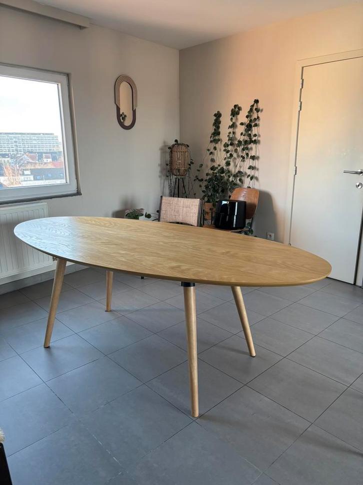 Ovalen eettafel 6/8pers - La Redoute, Huis en Inrichting, Tafels | Eettafels, Gebruikt, Ophalen