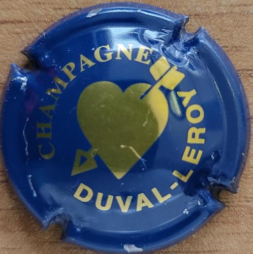 Champagnecapsule DUVAL-LEROY blauw & goud nr 28a, Verzamelen, Wijnen, Zo goed als nieuw, Champagne, Frankrijk, Ophalen of Verzenden