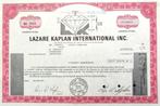 Lazare Kaplan International (Diamantsector) Inc. 1979, Timbres & Monnaies, Actions & Titres, 1970 à nos jours, Certificat d'action