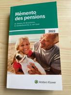 Mémento des pensions 2022 - Wolters Kluwer, Ophalen of Verzenden, Zo goed als nieuw