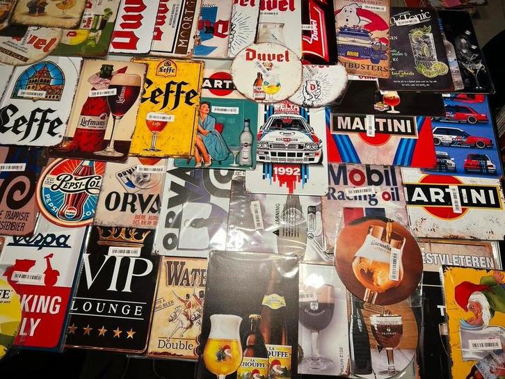 Reclamebord vintage Stella Orval Martini Duvel Leffe Aperol, Verzamelen, Merken en Reclamevoorwerpen, Nieuw, Verpakking, Ophalen of Verzenden