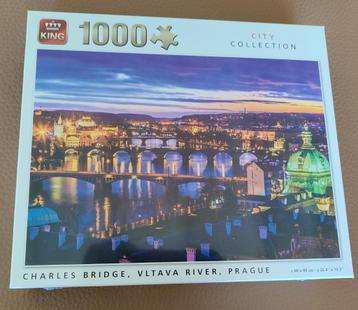 Nieuwe puzzel, gesealed. Charles Bridge, Praag. 1000 stukjes beschikbaar voor biedingen