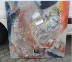 Belle œuvre peinte abstraite « Vieux chiffons » - 100x100, Antiquités & Art, Art | Peinture | Abstraite, Enlèvement ou Envoi