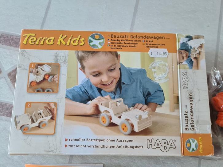 Haba terra kids bouwpakket terreinwagen, Kinderen en Baby's, Speelgoed | Educatief en Creatief, Nieuw, Bouwen, Ophalen