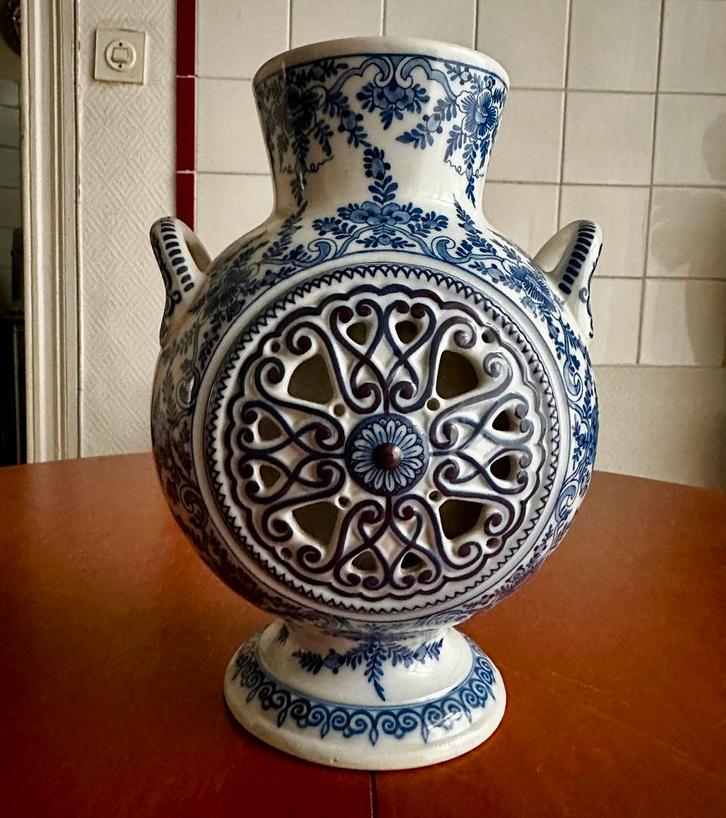 Vase Boch Keramis Chambre des Peintres 19 éme La Louvière, Antiek en Kunst, Antiek | Vazen, Ophalen of Verzenden