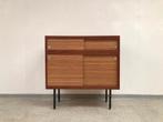 Vintage mid-century retro wandkastje/sideboard, Ophalen, Gebruikt, 100 tot 150 cm, Vintage