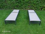 Ligstoelen 2 stuks te koop, Tuin en Terras, Ophalen, Gebruikt, Aluminium, Verstelbaar