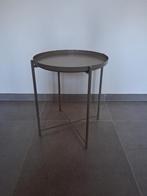 Bijzettafel, Minder dan 55 cm, Metaal of Aluminium, Rond, Zo goed als nieuw