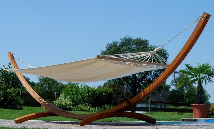 Hangmatstandaard met hangmat XXL 4.00 meter. Nieuw!!, Tuin en Terras, Hangmatten, Nieuw, Meerpersoons, Met standaard, Inklapbaar