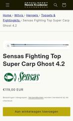 4x Nieuwe Sensas fighting top Super Carp Ghost 4.2, Ophalen, Nieuw, Vaste hengel