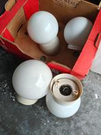 Retro lampen glazen bol lamp vintage, Ophalen of Verzenden
