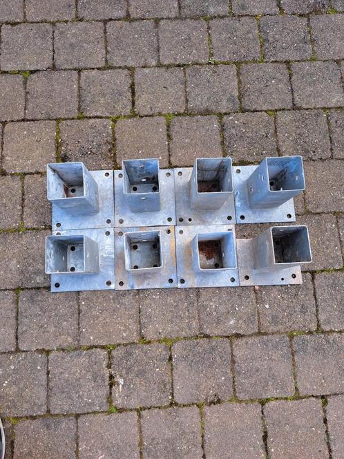 8 stuks Paalhouders Zo goed als Nieuwe, Tuin en Terras, Tuinschermen, Zo goed als nieuw, Ophalen of Verzenden