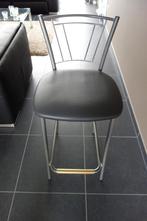 chaise de bar, Maison & Meubles, Gris, Comme neuf, Enlèvement, Cuir