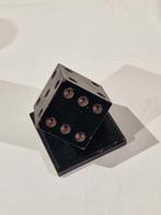 Metalen dobbelsteen paperweight decoratie ,  jaren 60, Ophalen of Verzenden, Huis en Inrichting