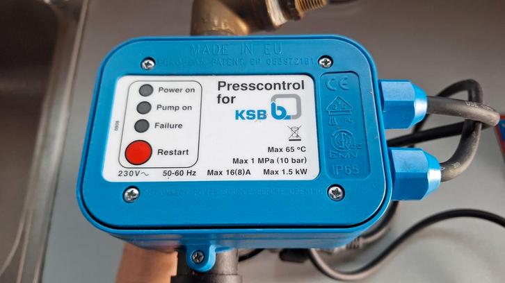 Ksb  presscontroller, Tuin en Terras, Waterpompen, Zo goed als nieuw, Handmatig, Ophalen