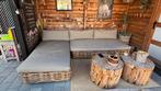 Robuuste rotan loungeset, Tuin en Terras, Ophalen, Zo goed als nieuw, Rotan, Loungeset