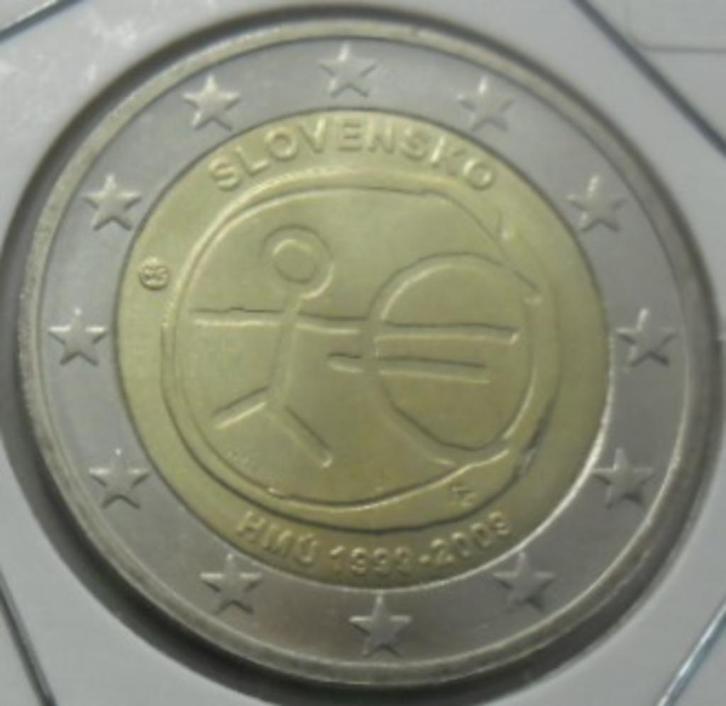 2 euro herdenking 2009 Slowakije „10 jaar EMU”. UNC., Postzegels en Munten, Munten | Europa | Euromunten, Losse munt, 2 euro, Slowakije