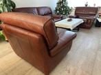Lederen salon - 3 zit + 2x 1 zit, Huis en Inrichting, Zetels | Complete zithoeken, Ophalen, Gebruikt, Leer