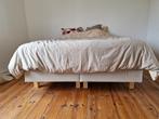 Bed/ boxspring, Maison & Meubles, Chambre à coucher | Lits boxsprings, 160 cm, Comme neuf, Deux personnes, Beige