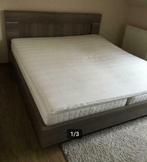 Bed - King size, Ophalen, Zo goed als nieuw, Tweepersoons, Hout