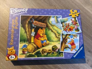 Winnie de Poeh Disney puzzel 3x49 stukjes COMPLEET