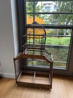 Grote decoratieve kooi van hout en metaal, Dieren en Toebehoren, Ophalen, Gebruikt, Hout, Vogelkooi