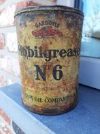 Olieblik mobil grease nr 6 vintage, Verzamelen, Merken en Reclamevoorwerpen, Ophalen of Verzenden