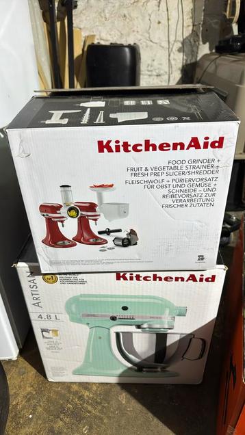 Kitchenaid robot avec accessoir, Enlèvement, Comme neuf
