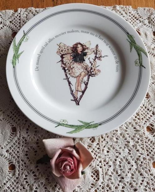 Douwe Egberts Flower Fairies ontbijtbordje, 19,3 cm, Maison & Meubles, Cuisine | Vaisselle, Comme neuf, Assiettes(s), Autres styles