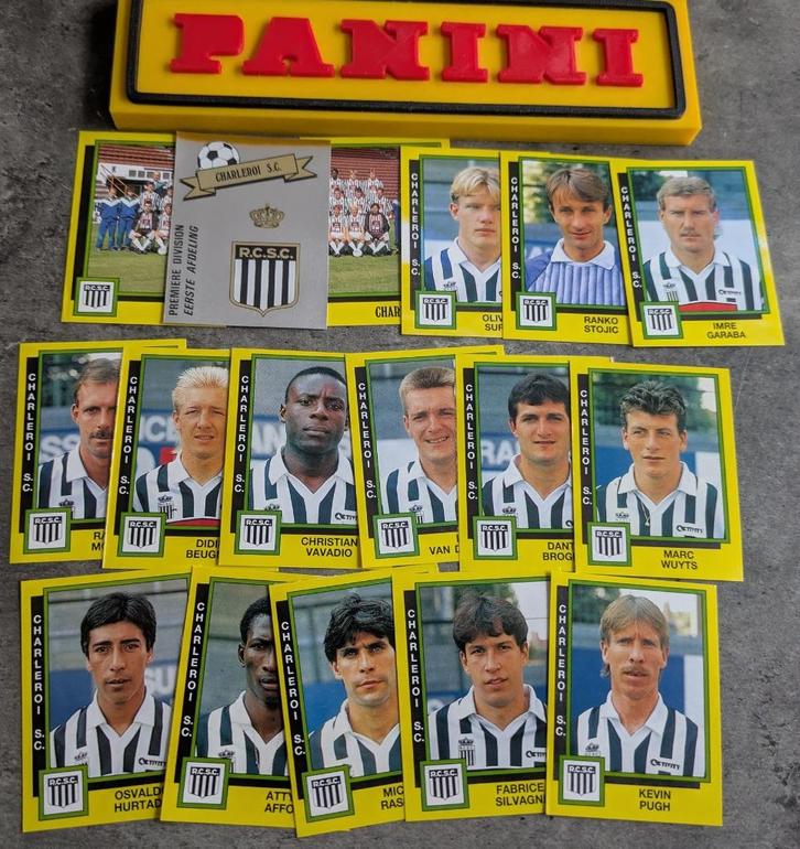 PANINI FOOTBALL 91 SC CHARLEROI 17 STICKERS 1991, Hobby en Vrije tijd, Stickers en Plaatjes, Nieuw, Verzenden