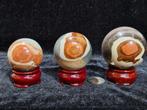 Ensemble de 3 belles sphères en jaspe polychrome ! 1.1KG !, Enlèvement ou Envoi, Minéral