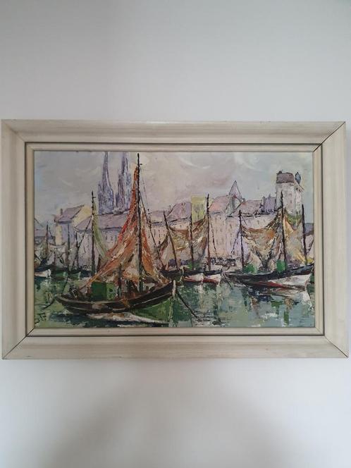 Peinture marine de René Clarot, Antiek en Kunst, Kunst | Schilderijen | Klassiek, Ophalen