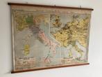 Oude schoolkaart 1930! Modern Italië en Centraal Europa, Ophalen of Verzenden