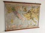 Oude schoolkaart 1930! Modern Italië en Centraal Europa, Antiek en Kunst, Ophalen of Verzenden