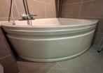 Hoekbad + voorpaneel + combi douche-/bad-stang, Huis en Inrichting, Badkamer | Complete badkamers, Ophalen, Zo goed als nieuw