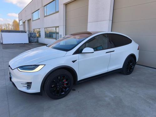 Tesla P100D Ludicrous plus, Auto's, Tesla, Particulier, Model X, Trekhaak, Elektrisch, SUV of Terreinwagen, 6 deurs, Wit, Zwart