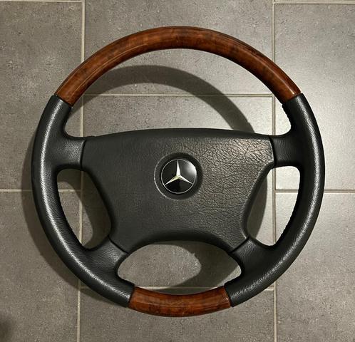 Stuur met houtafwerking Mercedes W124, W201, Autos : Pièces & Accessoires, Commande, Mercedes-Benz, Pièces Oldtimer ou Ancêtre