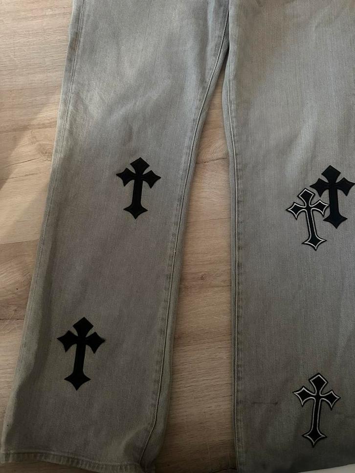 Jeans flare gris 38-32 – Neuf sans étiquette –, Kleding | Heren, Spijkerbroeken en Jeans, Zo goed als nieuw, Grijs, Ophalen of Verzenden