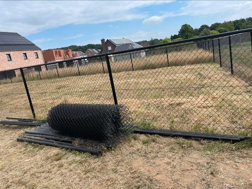 Zwarte omheining, Tuin en Terras, Tuinhekken en Hekwerk, Zo goed als nieuw, Gaashekwerk, Ophalen