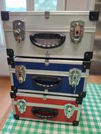 3 koffertjes met slot 31X24X16cm, Ophalen, Zo goed als nieuw, Met slot